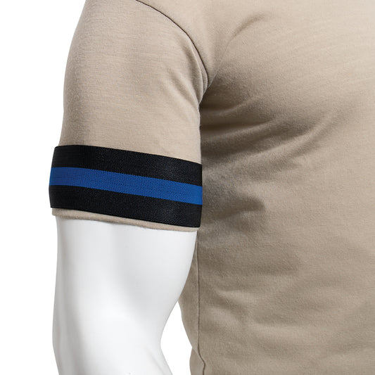 Rothco’s Thin Blue Line Mourning Arm Band symbolizes the acknowledgement of a loss of a Police Officer's life.  Wear this band over your arm or badge as a symbol of respect and support for Law Enforcement Officials. www.defenceqstore.com.au