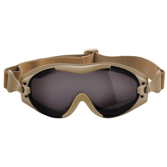 Rothco's SWAT Tec Single Lens Tactical Goggle offers the ultimate in eye protection for high-performance activities. Featuring a durable smoke grey poly-carbonate lens, these goggles are designed with both anti-scratch and anti-fog technology to ensure a clear line of sight, no matter the conditions. www.defenceqstore.com.au