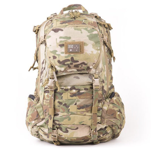 The Medium Assault Pack offers 35 litres of storage for Mission Essential Items with an adjustable harness and capability to meet unexpected threats with a modular exterior, helmet carrier and easy access waist band pockets. www.defenceqstore.com.au