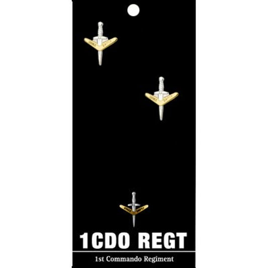 Show your pride and commitment with these sparkling 1 CDO REGT 20mm cuff links. With full colour enamel and gold plating, these gorgeous accessories will bring a touch of style to any work outfit or special occasion. www.defenceqstore.com.au