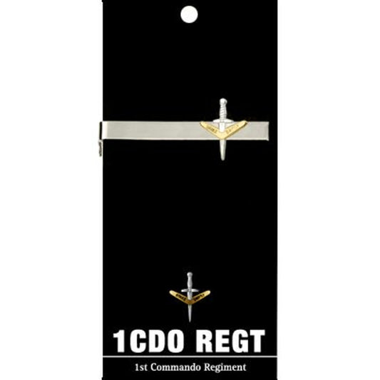 Add a touch of elegance to your look with the 1st Commando Regiment (1 CDO REGT) 20mm enamel tie bar! Crafted with gold-plated material, this gorgeous tie bar is perfect for any work or formal occasion. www.defenceqstore.com.au