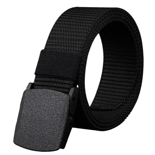 Nothing worse than having to take your belt off at the airport, this belt is the solution as it has no metal in it's design and is very solid and sturdy. This is also a good belt for out in the field as it sits really tight when done up unlike other non clipped belts that can lengthen when worn over time. www.defenceqstore.com.au