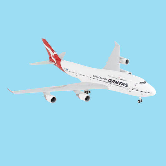 Honour aviation's most iconic aircraft with this spectacular 1/200 scale B747-400 from Skymarks, showcasing Qantas Airways' legendary "Queen of the Skies" livery on aircraft VH-OEJ. www.defenceqstore.com.au