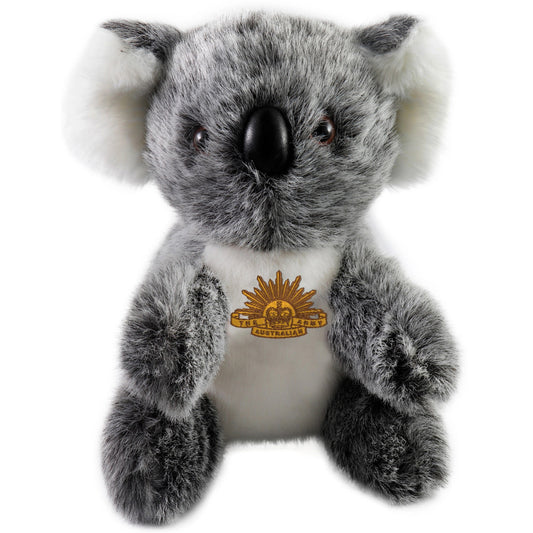 The Army Koala Bear is an adorable plush toy that serves as a heartwarming symbol of Australia's military pride. It is a cherished companion for our brave Army personnel and a delightful addition for collectors or families seeking comfort during deployments. www.defenceqstore.com.au