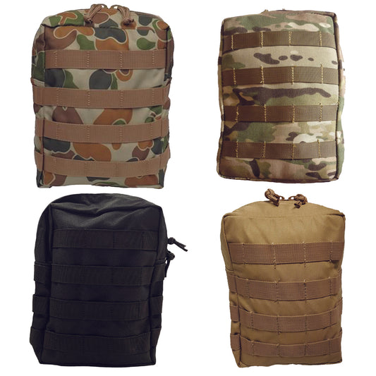 This rugged pouch can handle any challenge with 2LT SA canteen capacity and MOLLE capability. Press studs crafted from corrosion-resistant copper, plus drain holes in the base, make it an ideal companion for military, cadet, and outdoor activities. Its dimensions of 25x17x11cm give you ample storage! www.defenceqstore.com.au