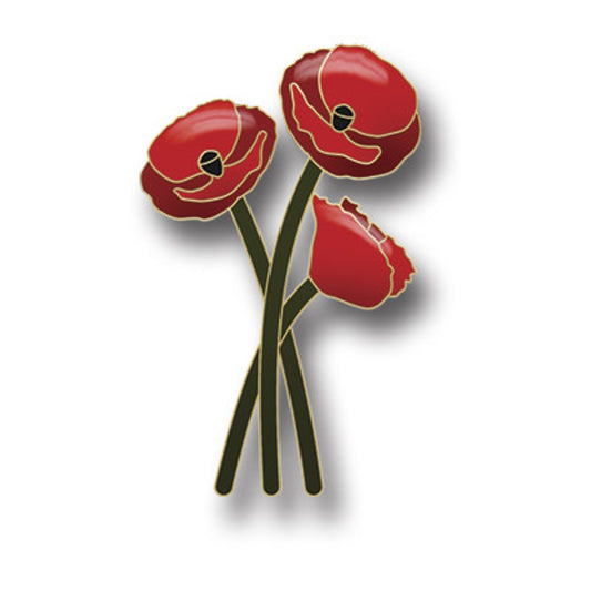 Beautiful 3 Stem Poppy Badge is a must-have for anyone who wants to show their support and gratitude for the brave men and women who have served in the armed forces. www.defenceqstore.com.au