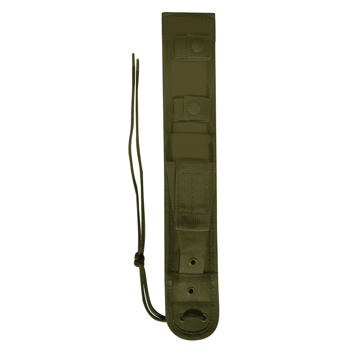 The MOLLE Knife Sheath is a lightweight and durable way to safely secure your blade while working, hiking, or hunting. The sheath features two webbing straps with snap closures that secure the knife inside of the seven-inch hard blade insert. www.defenceqstore.com.au