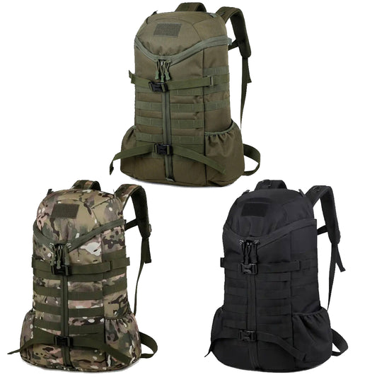 Experience incredible convenience and versatility with the Fast Action 40LT Backpack. It offers a huge 40LT capacity, top or full front opening capacity, multiple pockets, and a MOLLE grid for expanding with pouches and equipment, making it perfect for any activity. Plus, with its generous 55x35x15cm dimensions, you won't need to worry about running out of space. www.defenceqstore.com.au