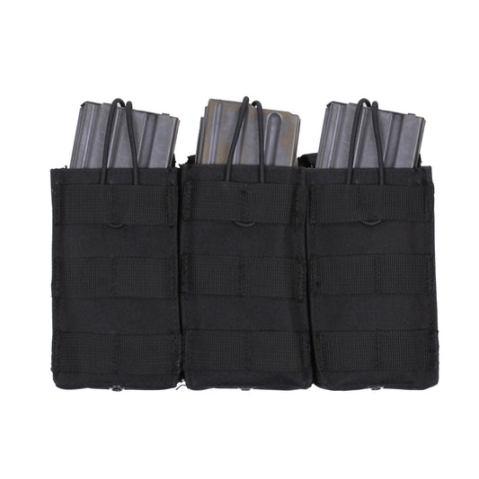 Elevate your tactical gear with the MOLLE Open Top Triple Mag Pouch, the ultimate solution for carrying extra rifle mags. Crafted for versatility and durability, this pouch seamlessly integrates with your MOLLE-compatible plate carrier vest, tactical pack, or any gear featuring a MOLLE panel. www.defenceqstore.com.au