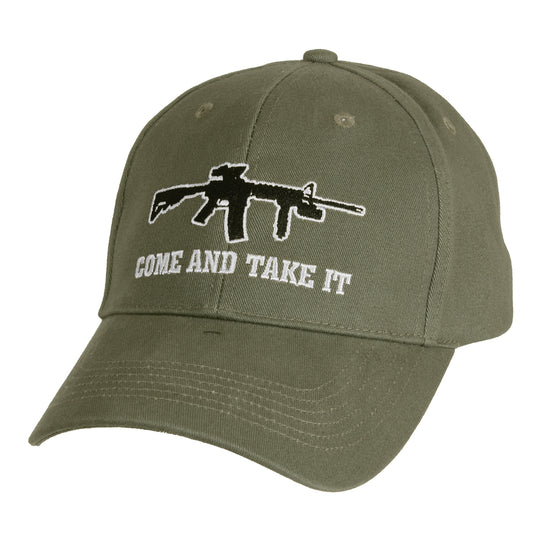 Experience the power and pride of the "Come and Take It" Deluxe Low Profile Cap, featuring bold embroidery of the iconic phrase and a rifle on the front. www.defenceqstore.com.au