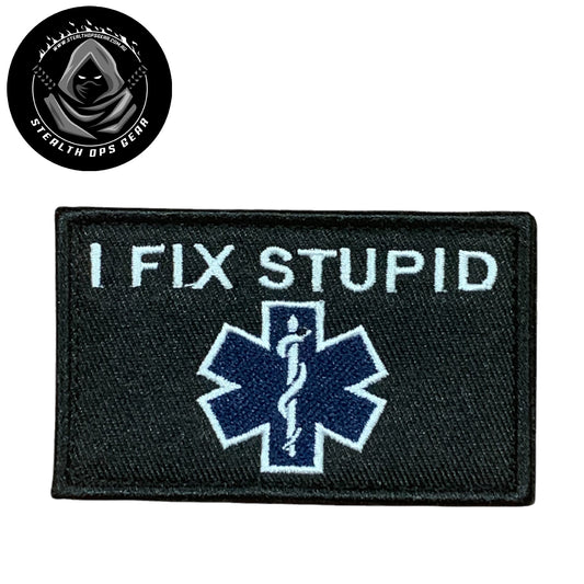 Tap into your inner creativity with the I Fix Stupid Embroidery Patch Hook & Loop! At a size of 8x5cm, this patch boasts a stunningly embroidered design and a reliable hook & loop backing, making it an essential piece for any collector. www.defenceqstore.com.au