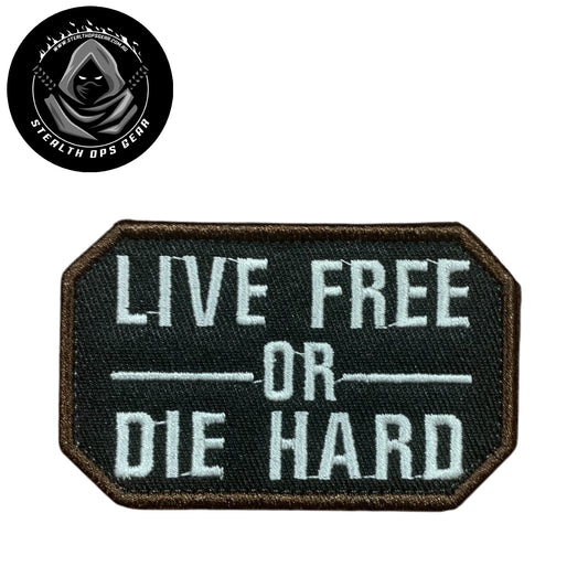 Unleash your creative side with the Live Free White On black Embroidery Patch Hook & Loop. Measuring 8x5cm, this patch features a stunningly embroidered design and a secure hook & loop backing. A must-have for collectors looking for high-quality additions to their collection. www.defenceqstore.com.au