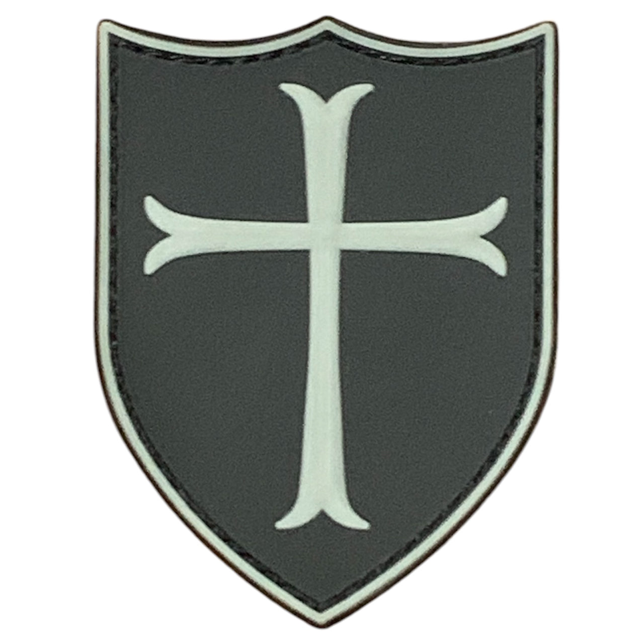 Transform your field gear, jackets, shirts, pants, jeans, hats, and patch boards with the powerful Knights Templar Crusaders Cross PVC Patch. Measuring 8x6cm and equipped with Velcro backing, this badge is the perfect symbol of devotion and strength. Embrace the power and join the crusade today! www.defenceqstore.com.au gray