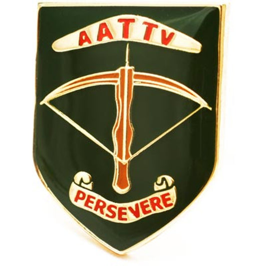 This 20mm full-colour enamel lapel pin of the Australian Army Training Team Vietnam (AATTV) will be a stunning addition to your wardrobe. www.defenceqstore.com.au