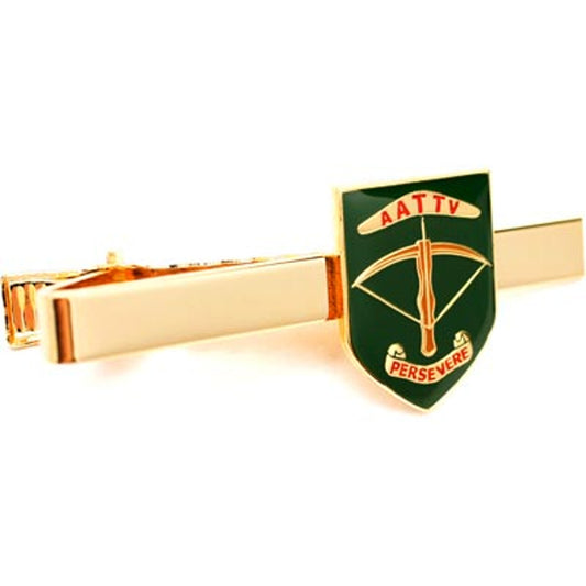 Add a touch of elegance to your look with the Australian Army Training Team Vietnam (AATTV) Artificer 20mm enamel tie bar! Crafted with gold-plated material, this gorgeous tie bar is perfect for any work or formal occasion. www.defenceqstore.com.au