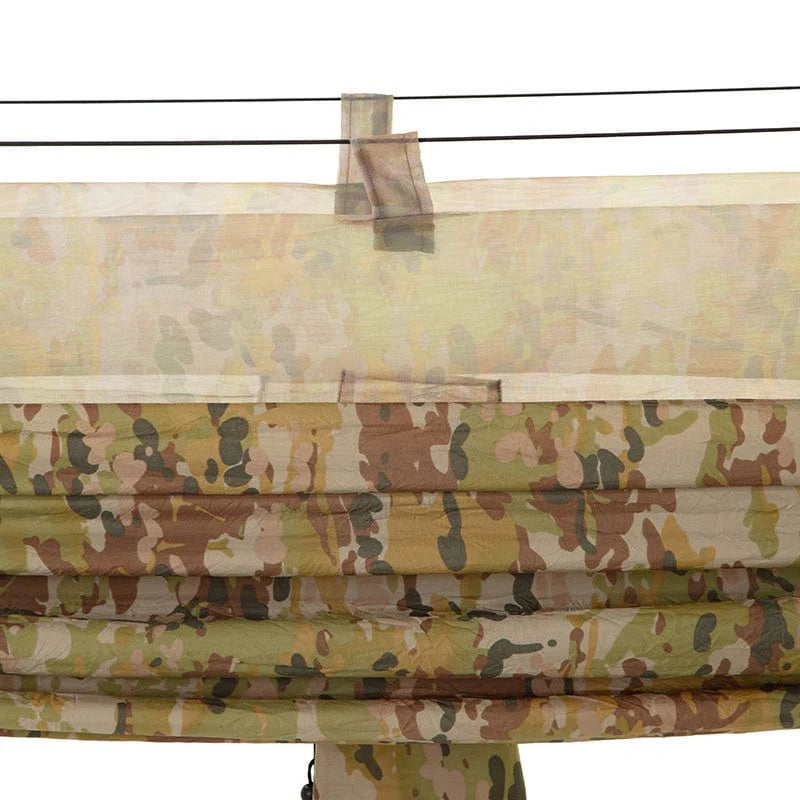 The Spartan Sleep Systems “Artemis Hammock” is an ultra-light hammock designed to keep the user off the ground and comfortable, whilst being completely enclosed in a bug netting. It enables interruption free sleep above the ground and from air attacks from bugs. www.defenceqstore.com.au