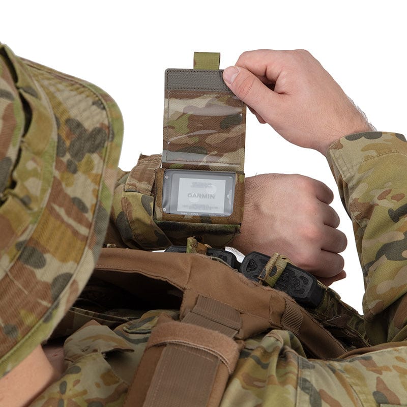 To keep the device secure and comfortably attached to the wrist, providing ease of access to all buttons. Whilst keeping it concealed and hidden from reflective sunlight with the full cover. www.defenceqstore.com.au