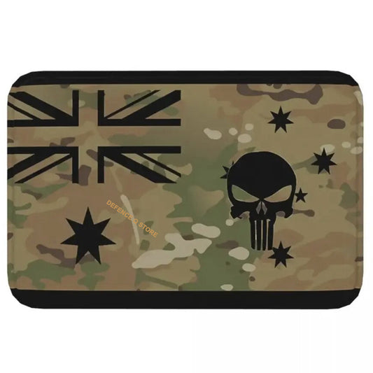 Introducing the AMCU Punisher Door Mat - a versatile addition to any home! This durable mat can be used in the kitchen, bathroom, or as a welcome mat inside. With its non-slip design and 60x40cm size, it's perfect for keeping your floors clean and safe. Don't miss out on this practical and stylish mat! www.defenceqstore.com.au