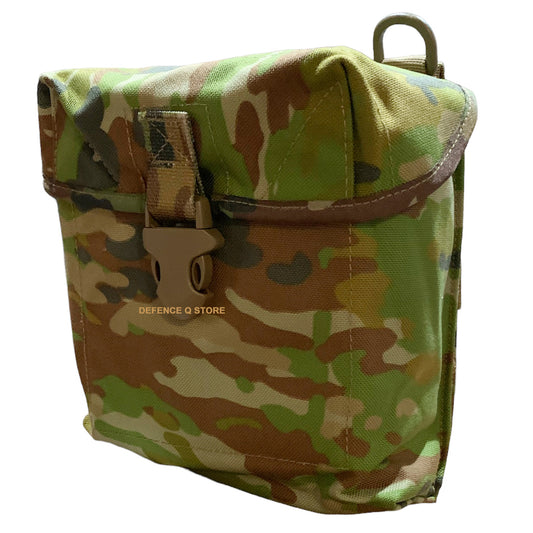 The AMCU Tactical Assault Minimi Pouch boasts the same high-quality standards as the standard issue Minimi, but with a lighter and stronger design that can be easily MOLLE mounted. www.defenceqstore.com.au standing up view of pouch