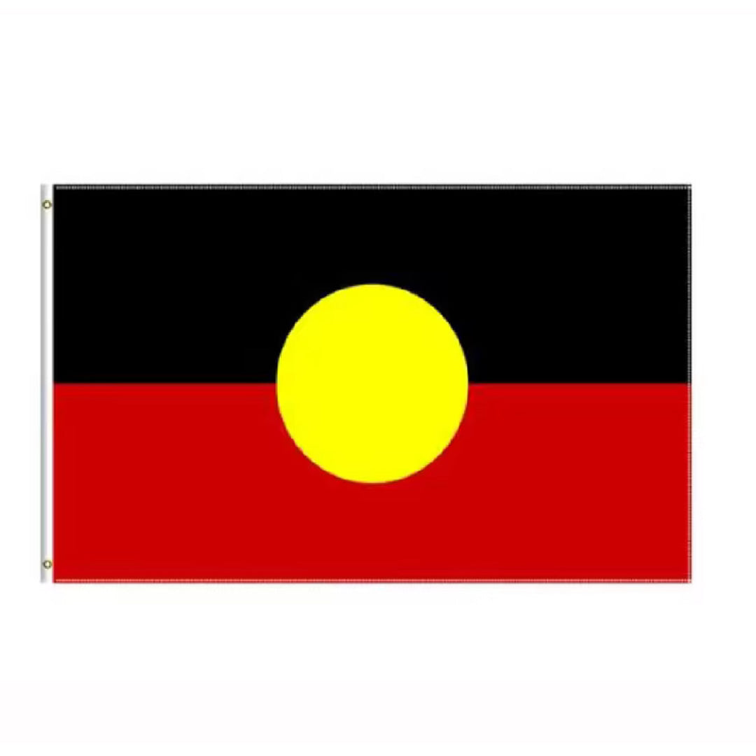 These widely appreciated polyester flags are specially treated to maintain vibrant colors, ensuring they remain striking and respectful during commemorations. Designed for indoor use and short-term outdoor display, they offer a durable and meaningful way to honour and remember. The Aboriginal Flag serves as a powerful symbol of respect, making it an essential addition to any tribute or memorial setting. www.defenceqstore.com.au
