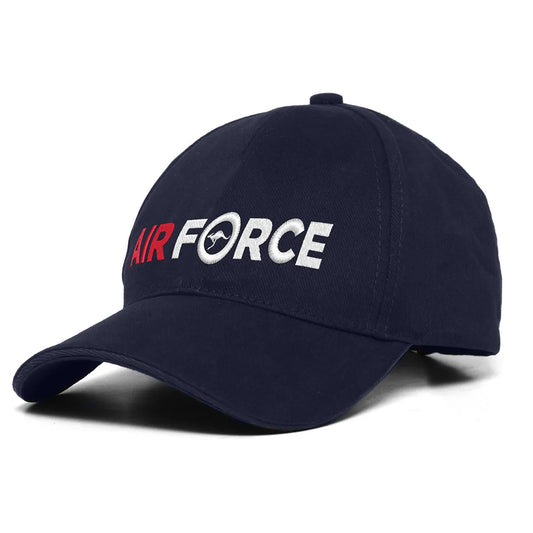 Classic curved peak cap with Royal Australian Air Force colour logo. One-size-fits-all with adjustable plastic tab fastener at rear. 100% cotton. www.defenceqstore.com.au