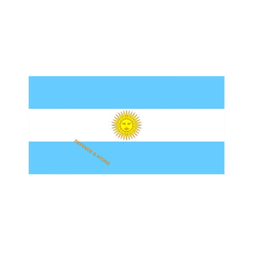 The Argentinean flag has three horizontal stripes and a central sun to represent Argentina’s independence. www.defenceqstore.com.au