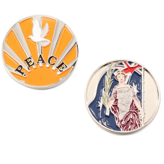 Add this vibrantly coloured silver-finish penny to your collection and pay tribute to the service and sacrifice of our heroic servicemen and women. This beautifully crafted penny features a solitary figure, our national flag, and a rosemary branch, symbolising healing and the start of a nation's journey to rebuild after the battle. www.defenceqstore.com.au