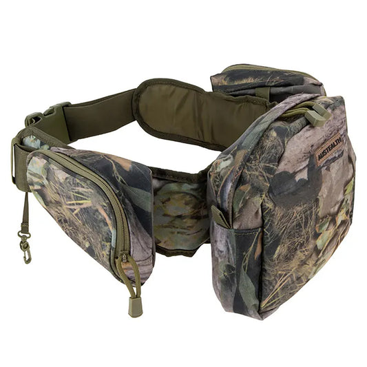 Discover alluring styles with Austealth's Native Camouflage Bum Bag. Knitted fabric with a PVC coating gives this 400gsm bag plenty of padding on the waist. Extra straps and toggle zips get the job done, plus side pockets with YKK zips for convenience! www.defenceqstore.com.au