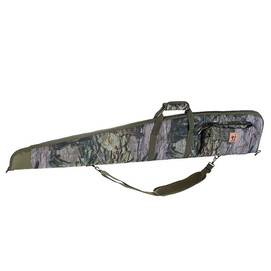 Austealth Native Camouflage Gun Bag delivers unbeatable protection for your gun with its 400gsm knit fabric with PVC coating, YKK zips, extra padding, barrel end reinforcement, side pocket for chokes and cleaning products, and a longside pocket for a cleaning rod. It's also designed for comfort, with a padded shoulder carry sling for ease of transport! Superb protection and comfort for your rifle! www.defenceqstore.com.au