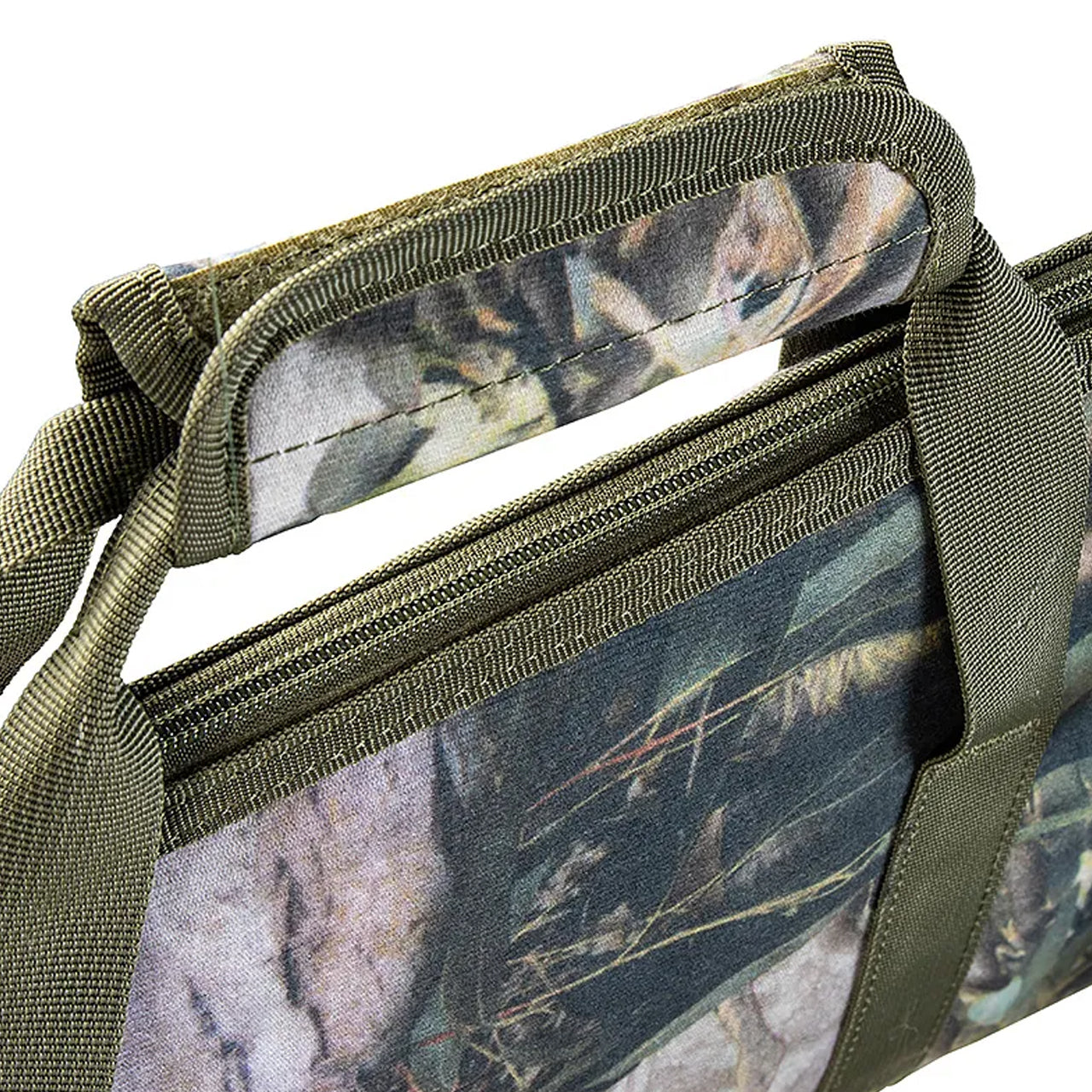 Austealth Native Camouflage Gun Bag delivers unbeatable protection for your gun with its 400gsm knit fabric with PVC coating, YKK zips, extra padding, barrel end reinforcement, side pocket for chokes and cleaning products, and a longside pocket for a cleaning rod. It's also designed for comfort, with a padded shoulder carry sling for ease of transport! Superb protection and comfort for your rifle! www.defenceqstore.com.au