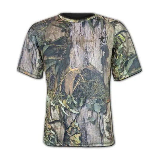 Know your style - the Austealth Native Camouflage T-Shirt is here for you up to 7XL! Enjoy the benefits of moisture-wicking fabrics that feel breathable and quick-dry, allowing an airflow that releases sweat while keeping you hygienic. www.defenceqstore.com.au front view