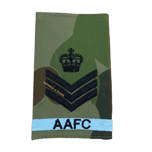 AAFC Australian Air Force Cadets Cadet Flight Sergeant CFSGT Auscam Rank Insignia DPCU  Sold as x1 Rank Slide Only www.defenceqstore.com.au