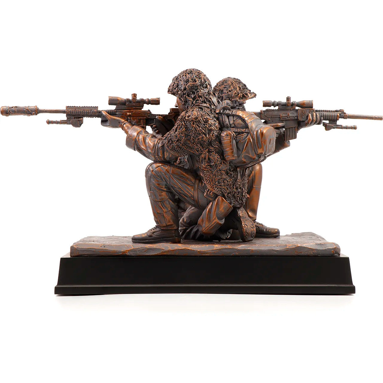 The Limited Edition 'Australian Army Sniper Pair' figurine is a tribute to the skilled marksmen who have played a vital role in Australian military history. www.defenceqstore.com.au