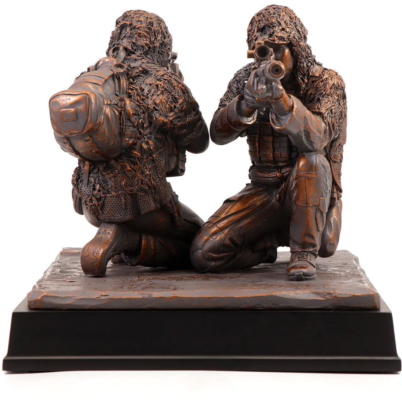 The Limited Edition 'Australian Army Sniper Pair' figurine is a tribute to the skilled marksmen who have played a vital role in Australian military history. www.defenceqstore.com.au