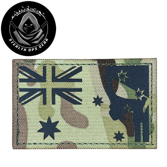 Unleash your creativity with the Australian Flag With Punishment Multicam Laser Cut Patch Hook & Loop Stealth Ops Gear! Measuring 8x5cm and featuring a beautifully embroidered design and secure hook & loop backing, this patch is a must-have for any collector. www.defenceqstore.com.au