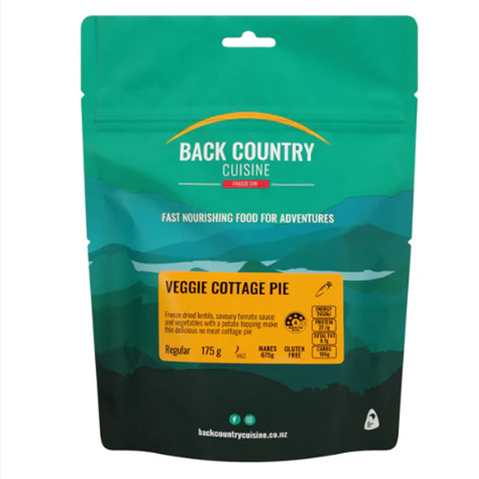 Freeze dried lentils, savoury tomato sauce and vegetables with a potato topping make this delicious no meat cottage pie. www.defenceqstore.com.au