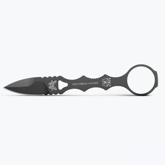 Finished in subdued Tungsten Grey, this Mini SOCP® features a 440C stainless steel blade, a single edge grind, and a skeletonised handle optimised for fast control. Lightweight, low profile, and backed by a matching SOCP® sheath to keep it ready — wherever you are. www.defenceqstore.com.au