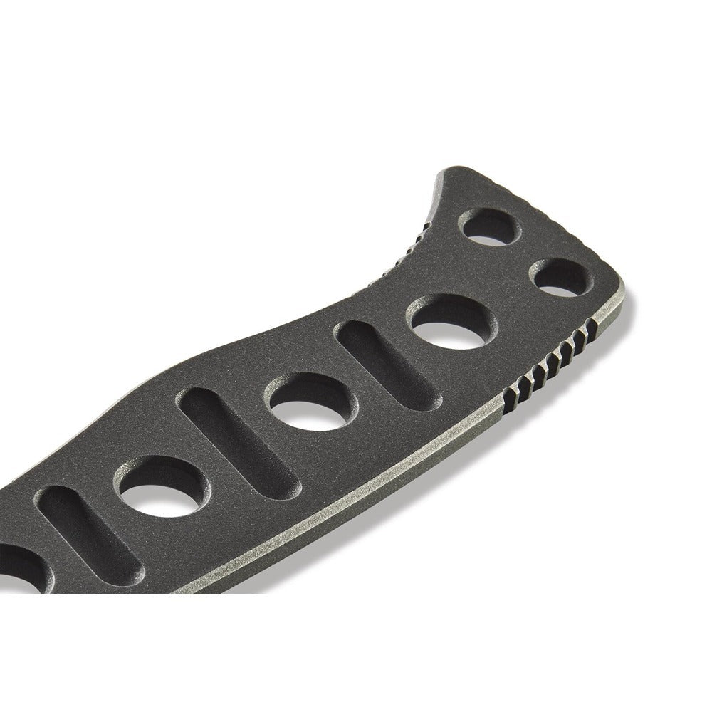 An air-hardenable non-stainless tool steel that has improved toughness and wear resistance over D2 steel. CPM-Cruwear has vanadium to form extremely hard vanadium carbides for edge retention along with and tungsten and molybdenum to increase the working hardness without reducing the toughness. www.defenceqstore.com.au where the army shops
