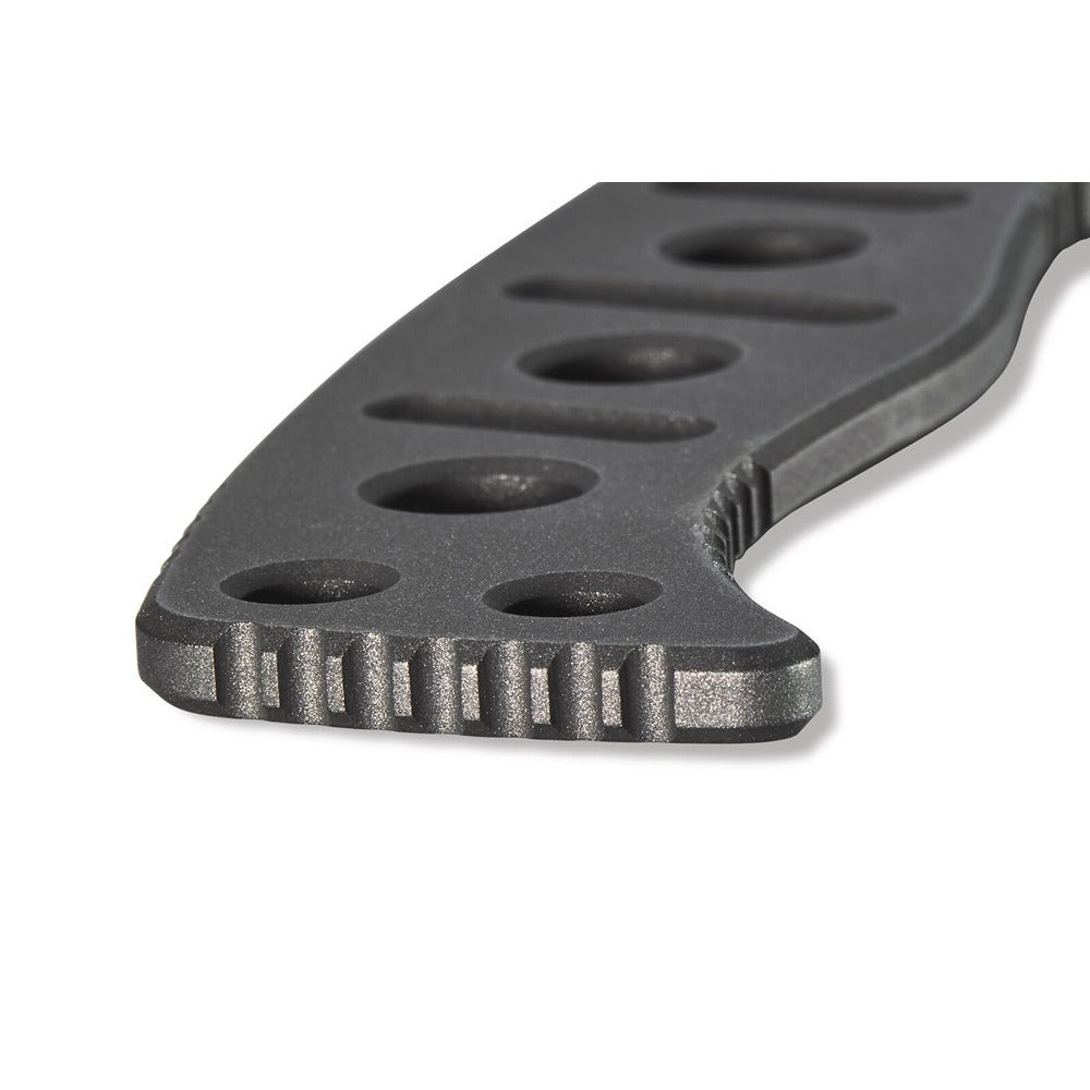 An air-hardenable non-stainless tool steel that has improved toughness and wear resistance over D2 steel. CPM-Cruwear has vanadium to form extremely hard vanadium carbides for edge retention along with and tungsten and molybdenum to increase the working hardness without reducing the toughness. www.defenceqstore.com.au where the army shops