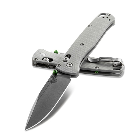 The Bugout™ family continues to expand with the latest addition of the 535-2002 Bugout. Dressed in Grey G10 handles with green accents, this exclusive configuration provides a substantial in-hand feel while maintaining the slim overall profile the Bugout is known for. Upgraded to CPM-20CV blade steel, this Bugout is available in Satin Cerakote finish. Limited to 1000 pieces worldwide. www.defenceqstore.com.au