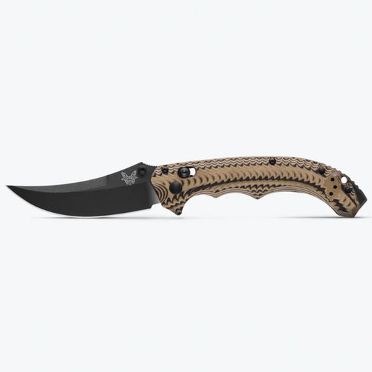 The 865BK-01 Mini Bedlam® is a fierce looking tactical folder, pared down in size for more practical daily carry while keeping the tactical look and feel of its full size counterpart. www.defenceqstore.com.au