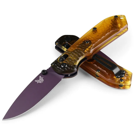 Get a good look under the hood of Benchmade’s 2025 SHOT Show special, the limited edition 56PL-2501 Mini Freek®. Inspired by the pairing of amethyst and topaz gemstones, this robust EDC features a drop point CPM-M4 blade with a custom Cerakote® Amethyst finish and transparent Amber ULTEM™ handle scales, a premium high performance polymer with incredible strength and rigidity. www.defenceqstore.com.au