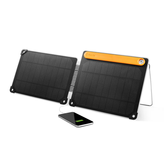 Power tablets, phones, and other gear with 10 watts of usable electricity. Featuring Biolite's Optimal Sun System, an integrated sundial aligns you to the sun to capture direct rays while a 360 degree kickstand simplifies positioning on uneven terrain. The folding design makes it easy to pack for any adventure. Use energy in real-time or store for later with the integrated 3200 mAh battery. www.moralepatches.com.au www.defenceqstore.com.au