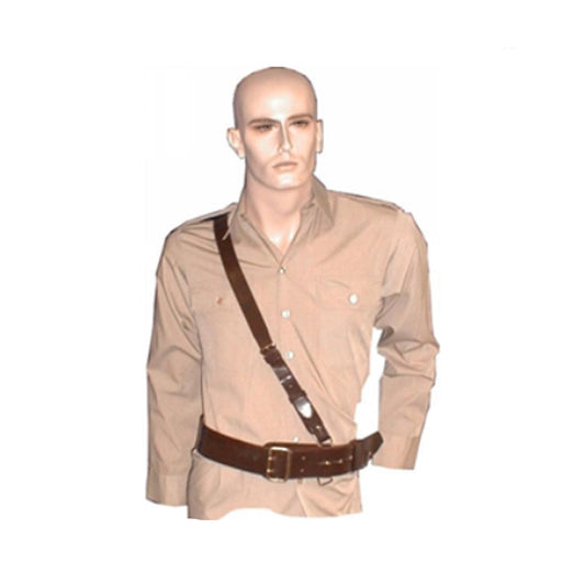 The Sam Brown belt adds class to any outfit.  This leather belt with an across the shoulder strap has a rich military history and although originally made to carry a sword, can be used with a range of military pouches and holsters for all your hiking or hunting needs. With its iconic look, this belt is perfect for going out bush or just to a costume party.  www.defenceqstore.com.au