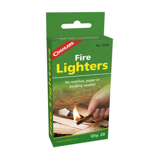 No matches, paper, or kindling required. Handy, odourless Fire Lighters make lighting a fire quick, easy and clean. Stick burns approximately 7 minutes. www.defenceqstore.com.au