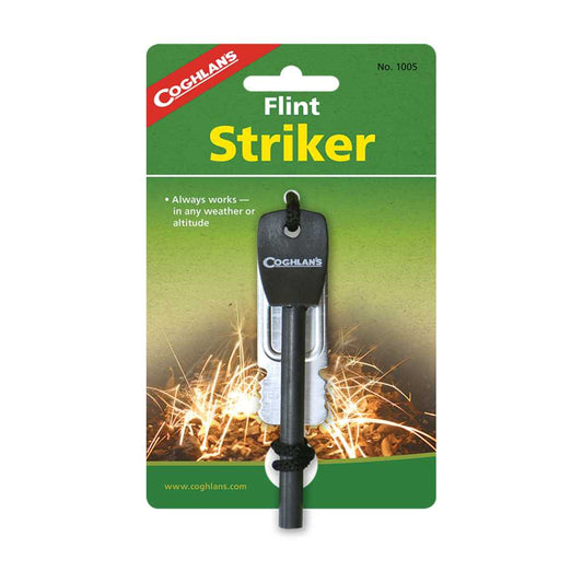 This ferrocerium fire-starting tool lasts for thousands of strikes! Pushing the striker provided down the rod emits sparks to light combustibles. Fireproof in solid form, the tool works just as well when wet. For use in any weather and at any altitude. Includes handle, striker, fire-starter rod and cord. www.defenceqstore.com.au