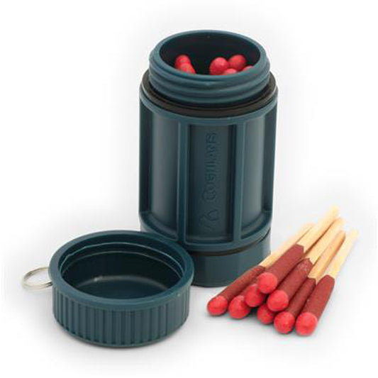 Designed to light in all extremes of weather, the match can withstand immersion in water and cannot be extinguished by wind, making it the ideal match when out in harsh conditions. Match head burns for 10 seconds. Waterproof tub comes with 2 striker surfaces. www.defenceqstore.com.au