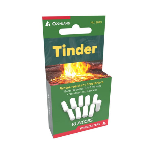This 10-pack of replacement tinder for Coghlan's Tinder Kit ignites reliably, even in damp conditions. Safe to use, it is both non-toxic and odorless, making it an essential addition to your fire-starting gear. www.defenceqstore.com.au