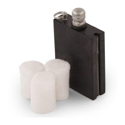 Coghlan's Tinder Kit is a compact, waterproof plastic kit including 8 pieces of waterproof tinder and a flint striker. The 57 g weight makes it lightweight to pack for outdoor adventures or an emergency resources kit. This kit is helpful for starting fires in adverse weather conditions, making it convenient for camping, hiking, and survival situations. www.defenceqstore.com.au