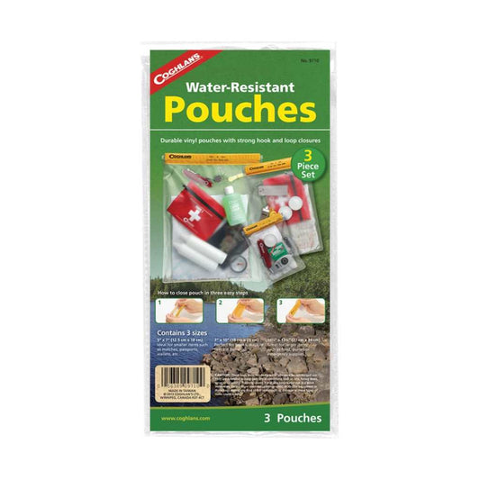 These pouches feature strong welded vinyl construction with convenient hook and loop closures for reliable water resistance. www.defenceqstore.com.au